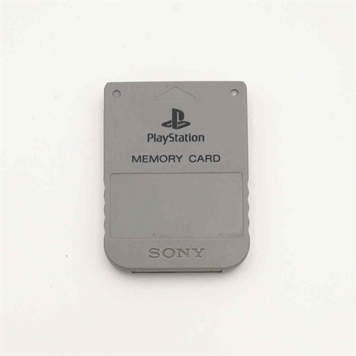 Originalt Memory Card - Grå - 1 Mega - Playstation 1 Tilbehør(B Grade) (Genbrug) 